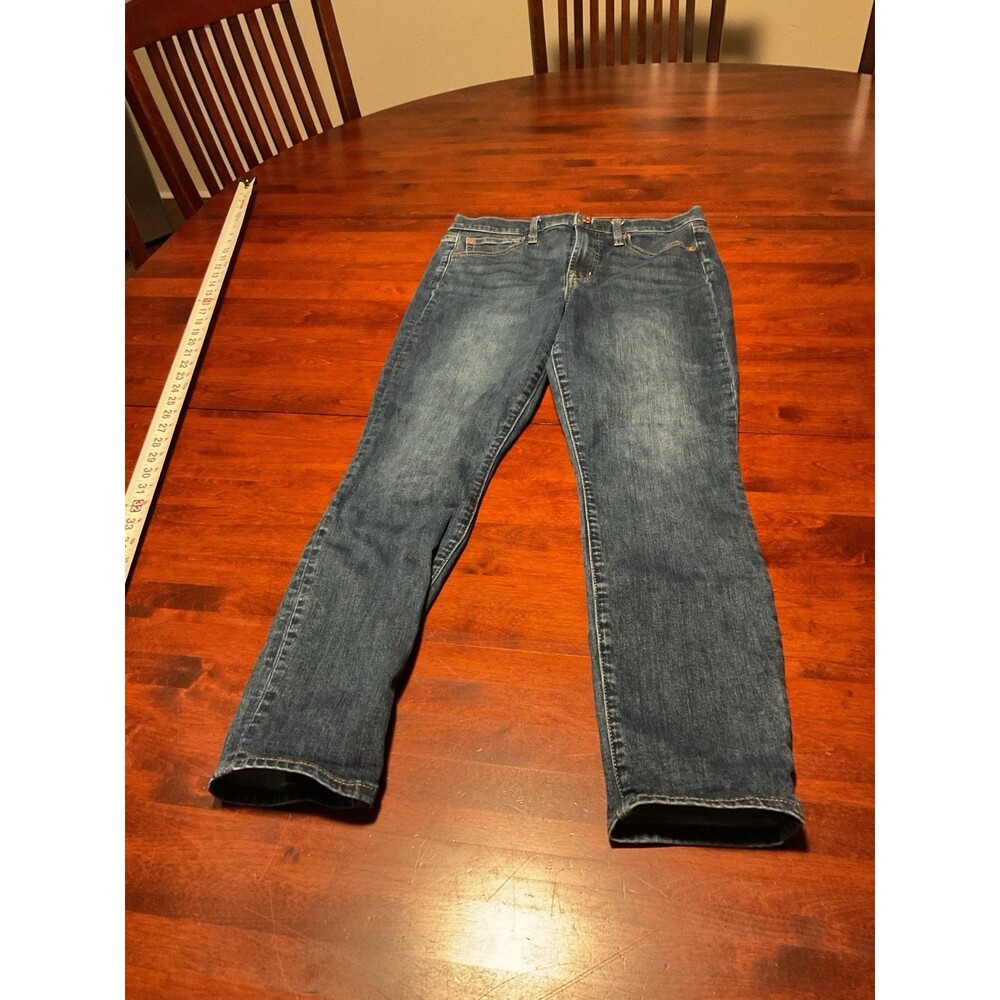 GAP Women’s Skinny Jeans High Rise Dark Wash Denim 5-Pocket Button Zip 30/10